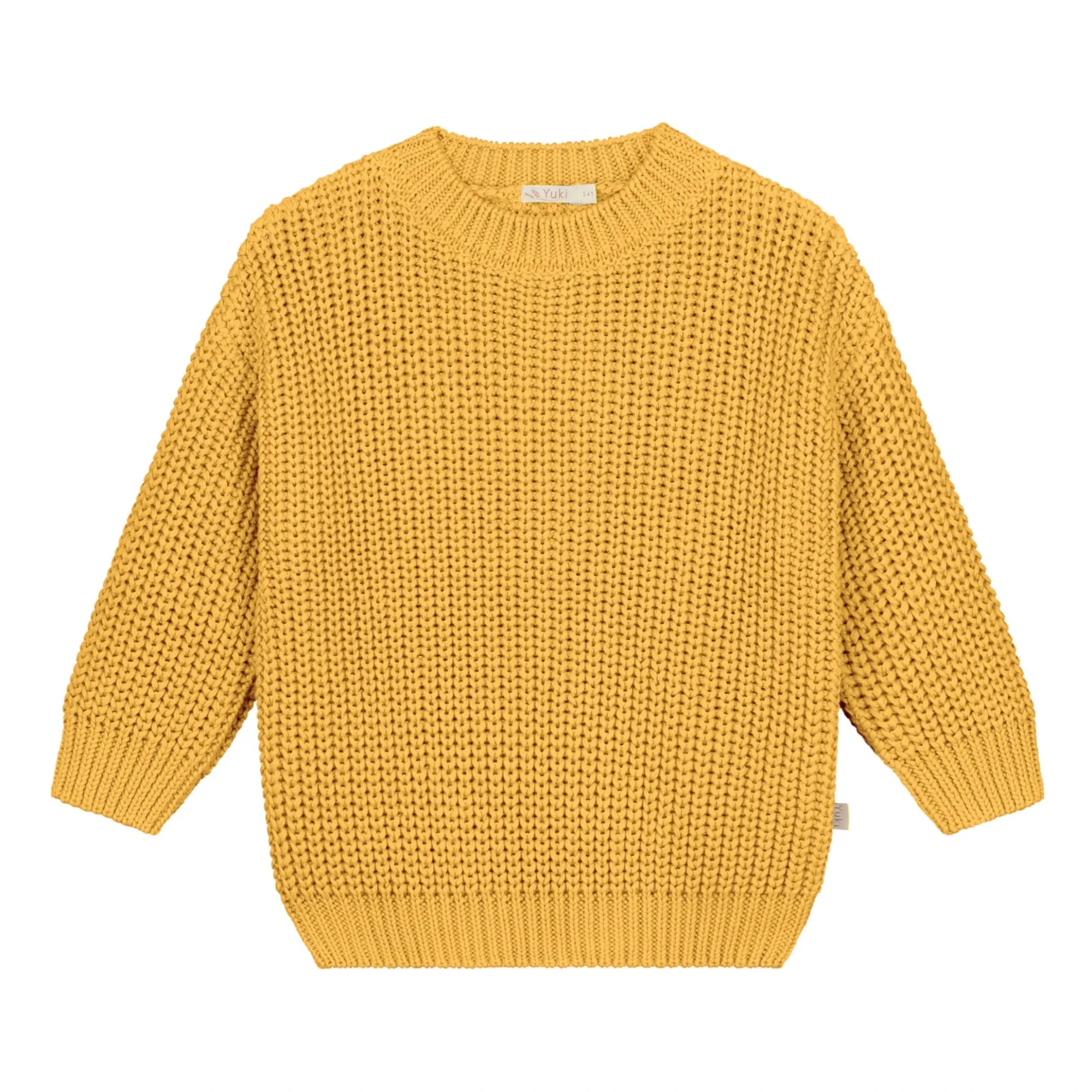 Yuki - Organic Cotton Thick Sweater | Mustard