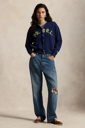 Polo Ralph Lauren fermuarlı kadın sweatshirt pamuklu