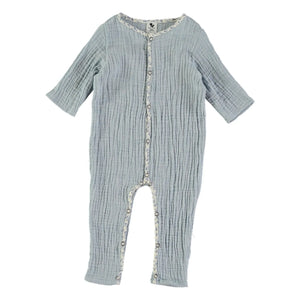 Risu Risu - Polito Organic Cotton Gauze Pajamas | Light Blue