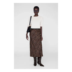 Anine Bing - Silk Leopard Bar Skirt | Leopard