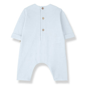 1+ in the Family - Pointelle Margot Romper | Light Blue