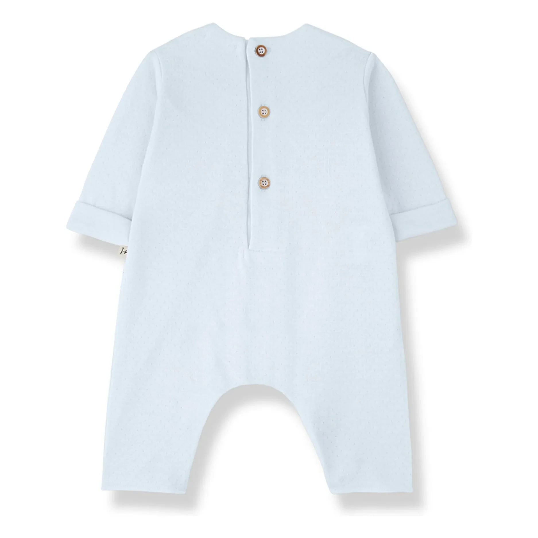 1+ in the Family - Pointelle Margot Romper | Light Blue