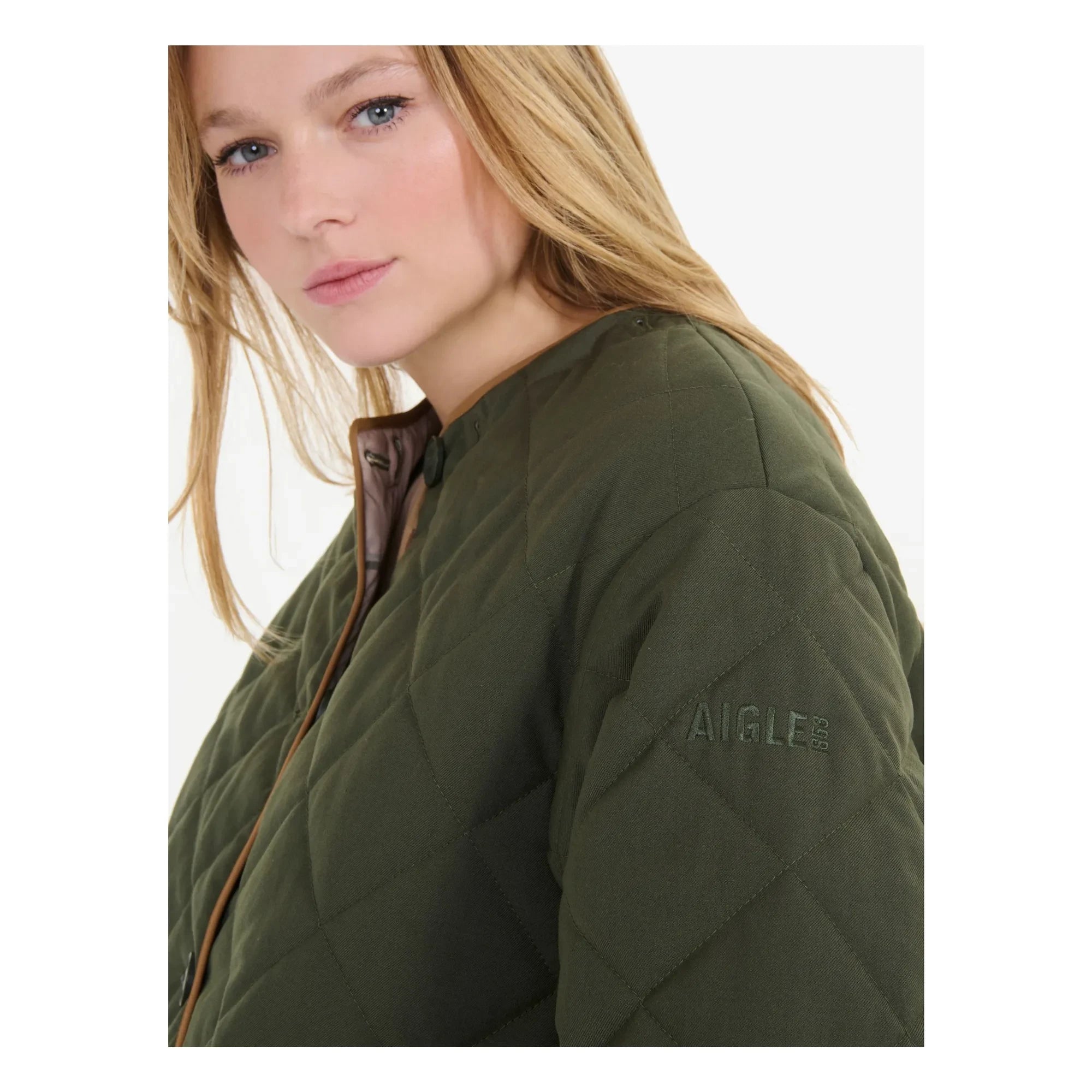 Aigle - Water-Resistant, Recycled Fiber Quilted Jacket | Khaki