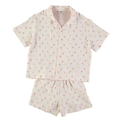 Risu Risu - Watermelon Organic Cotton Pajamas | Ecru