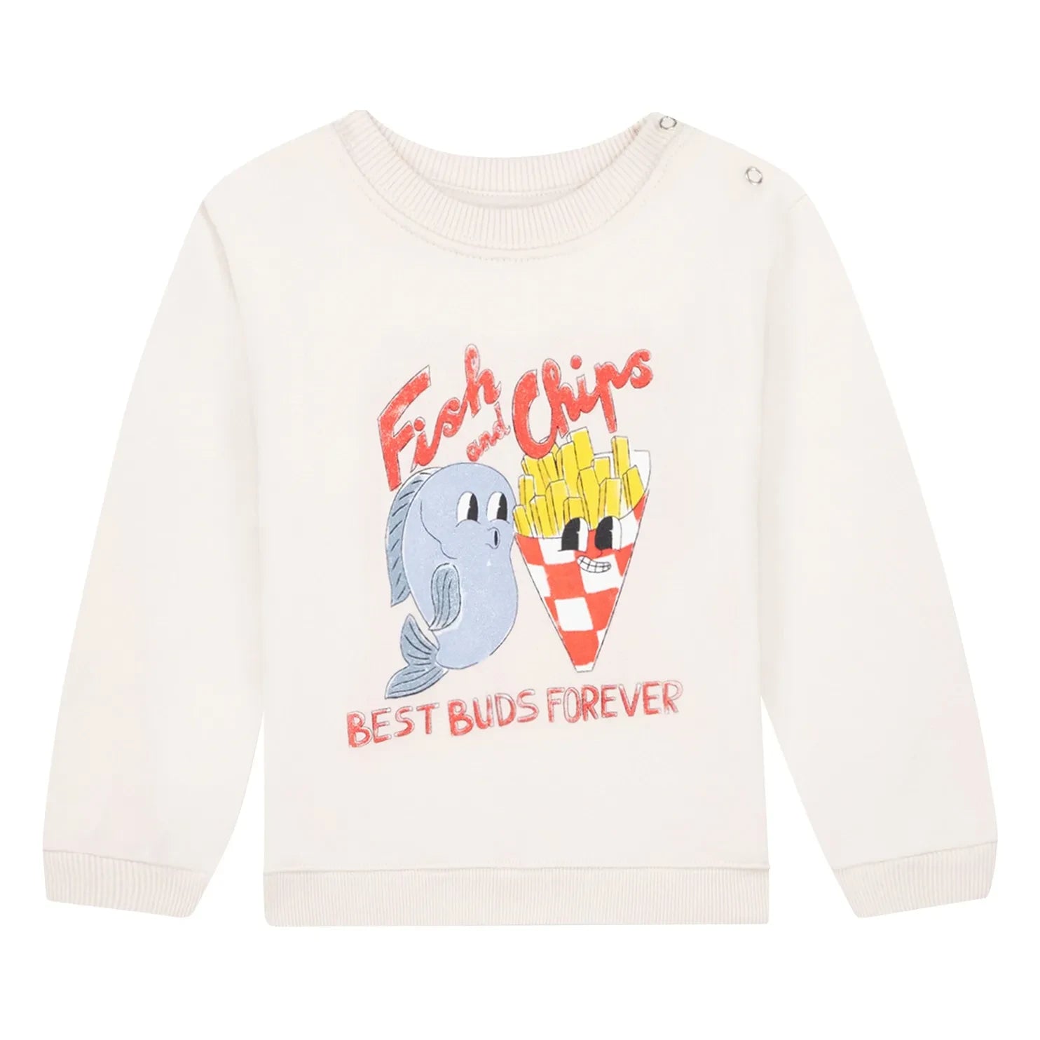 Bonton - Smily Fish sweatshirt | Ekru