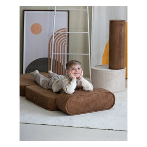 Wigiwama - Velvet-finished mantel seat | Brown