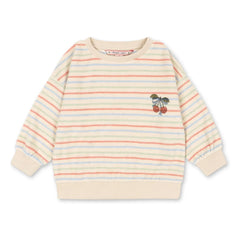 Konges Sløjd - Itty Striped Ribbed Sweatshirt Organic Cotton | Ecru