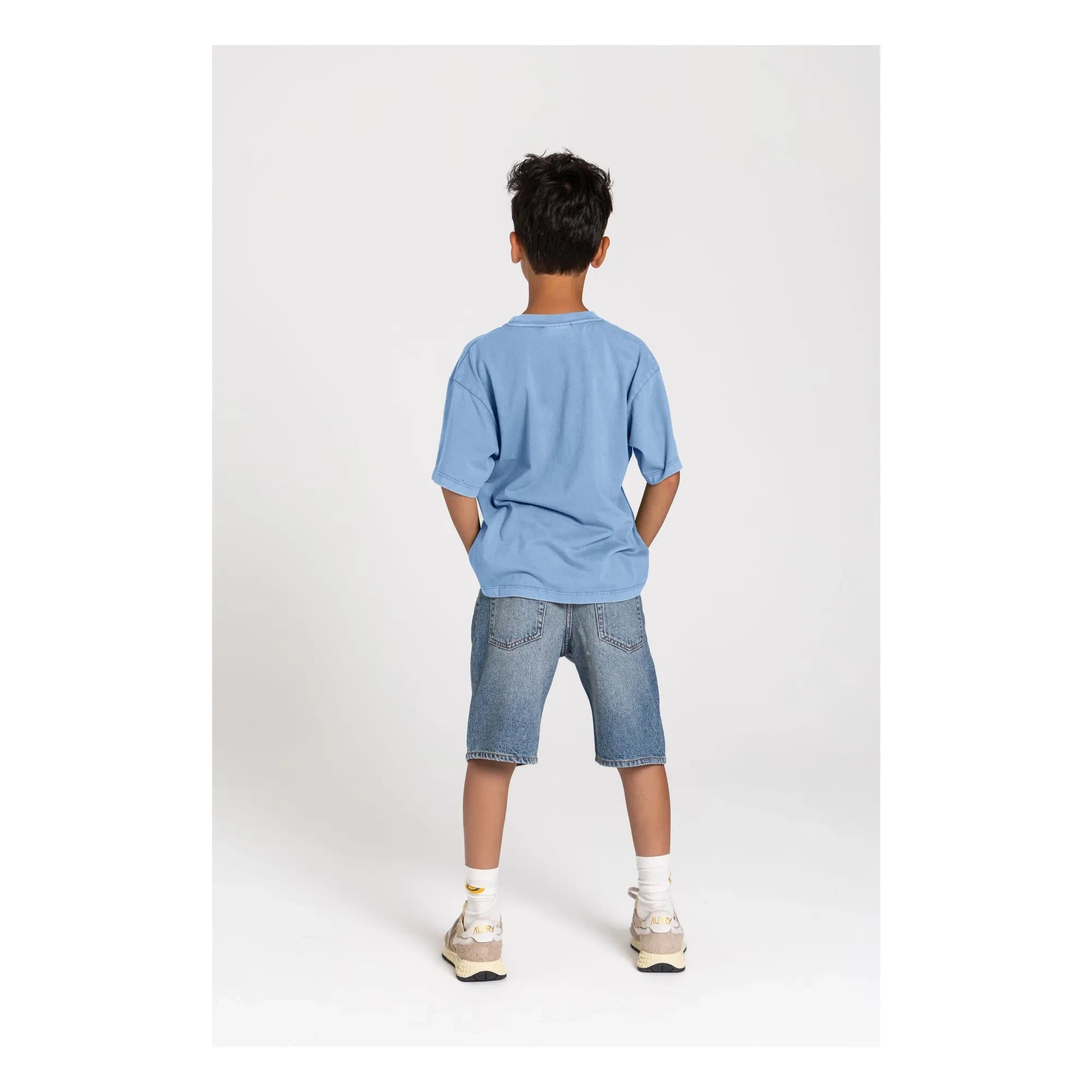 Smallable Kid - Nils Organic Cotton T-shirt | Grey Blue