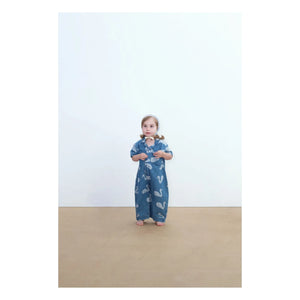 Tinycottons - Denim Romper Ducks | Blue