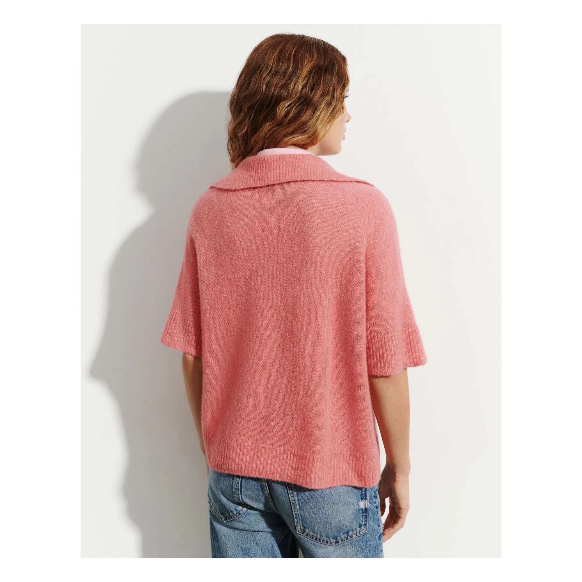 Bompard - Alpaca and Silk Cashmere Polo T-Shirt | Powder Pink