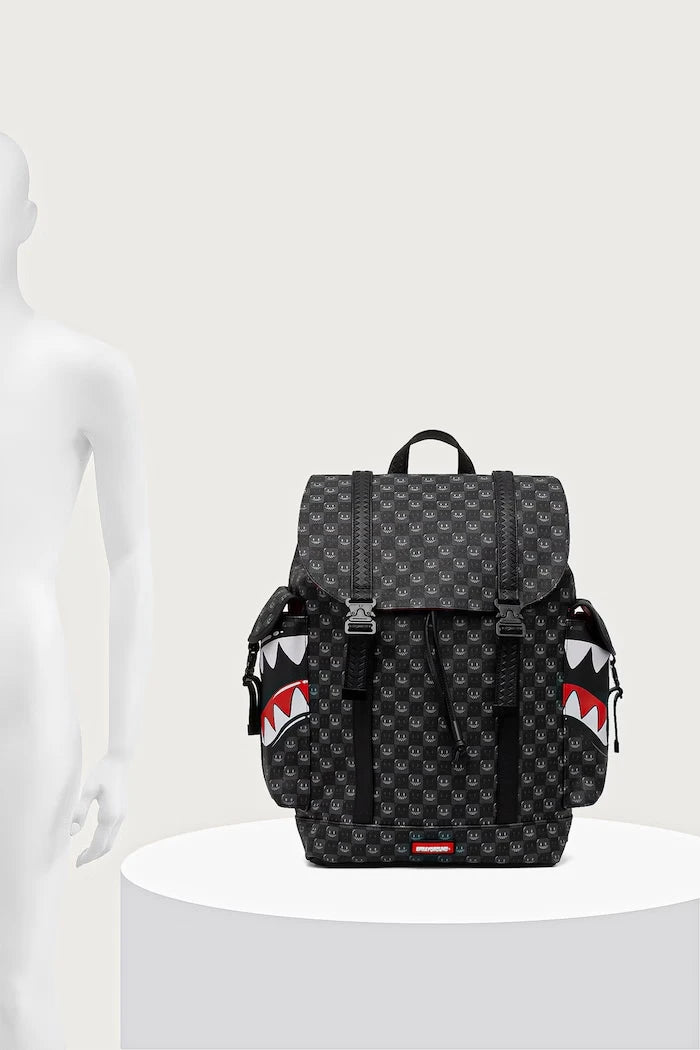 Sprayground - Black Backpack with Sharks in Paris 910B9311NSZ