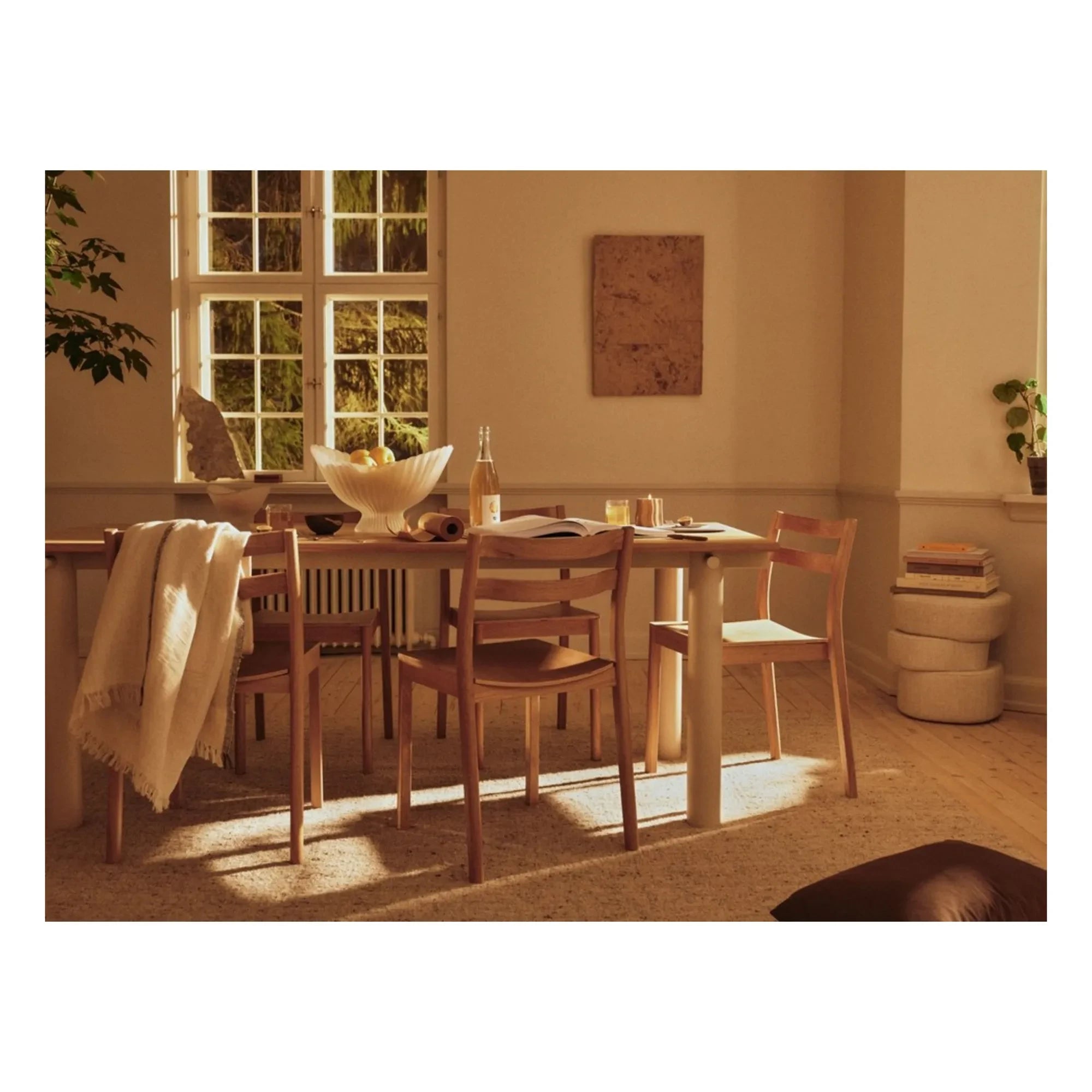 Ferm Living - Fıskiyeli cam kase | Beyaz