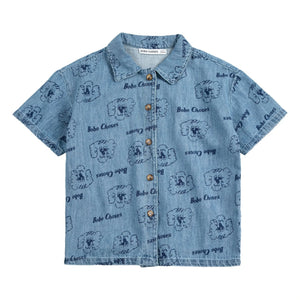 Bobo Choses - Denim Dog Shirt | Light Blue