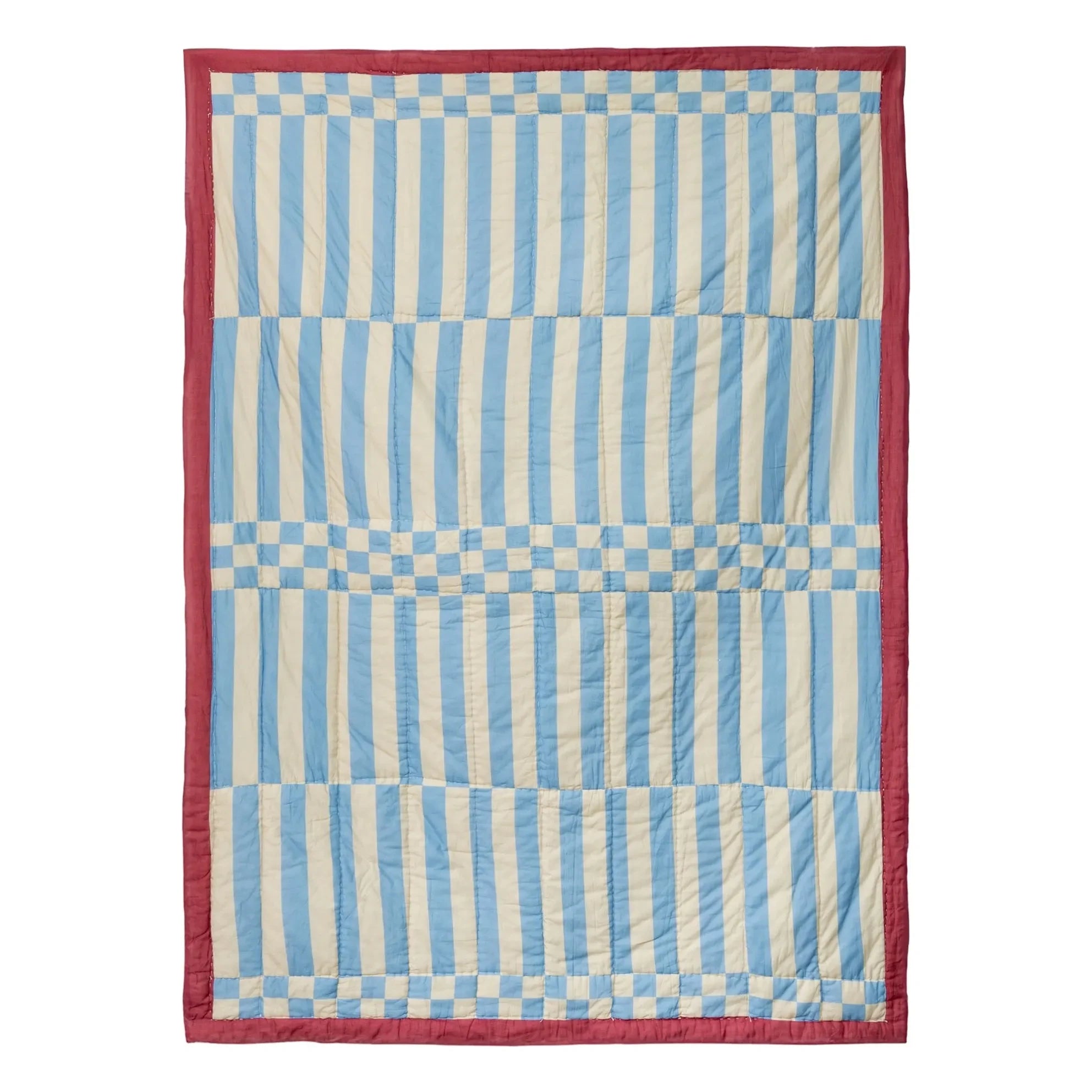 Tarta Gelatina - Striped Double-Sided Quilt | Blue