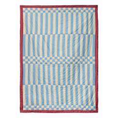 Tarta Gelatina - Striped Double-Sided Quilt | Blue
