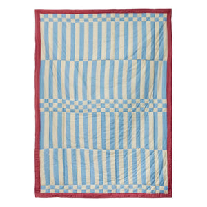 Tarta Gelatina - Striped Double-Sided Quilt | Blue