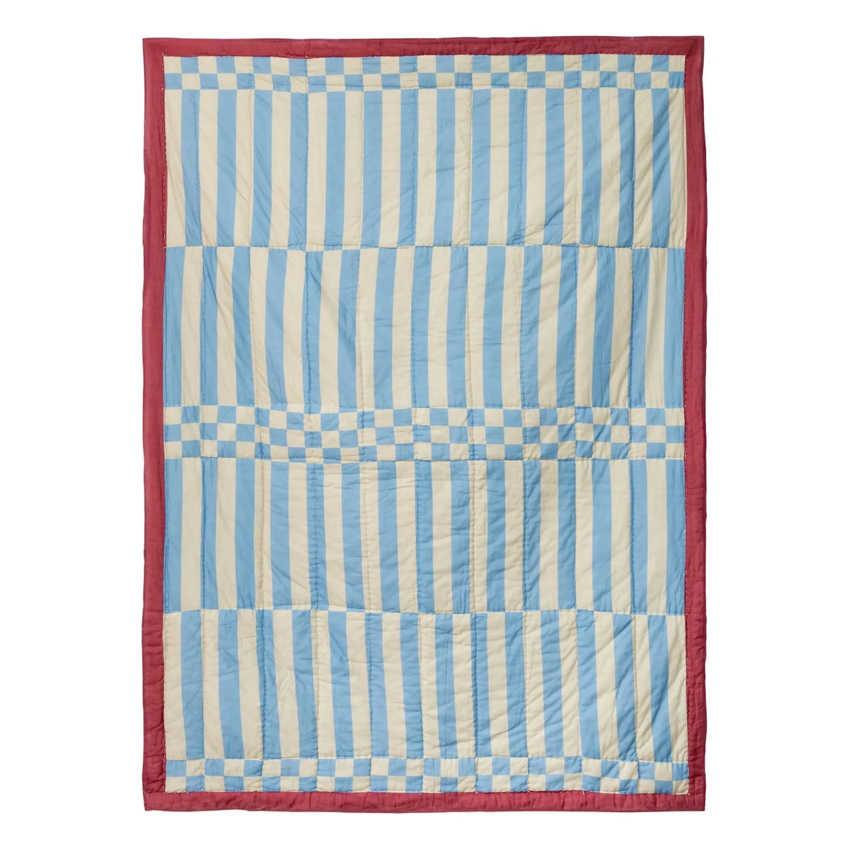 Tarta Gelatina - Striped Double-Sided Quilt | Blue