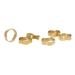 Broste Copenhagen - Zina Napkin Rings - Set of 6 | Gold