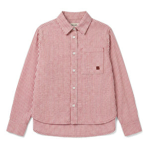 Smallable Kid - Striped Shirt | Cherry Red
