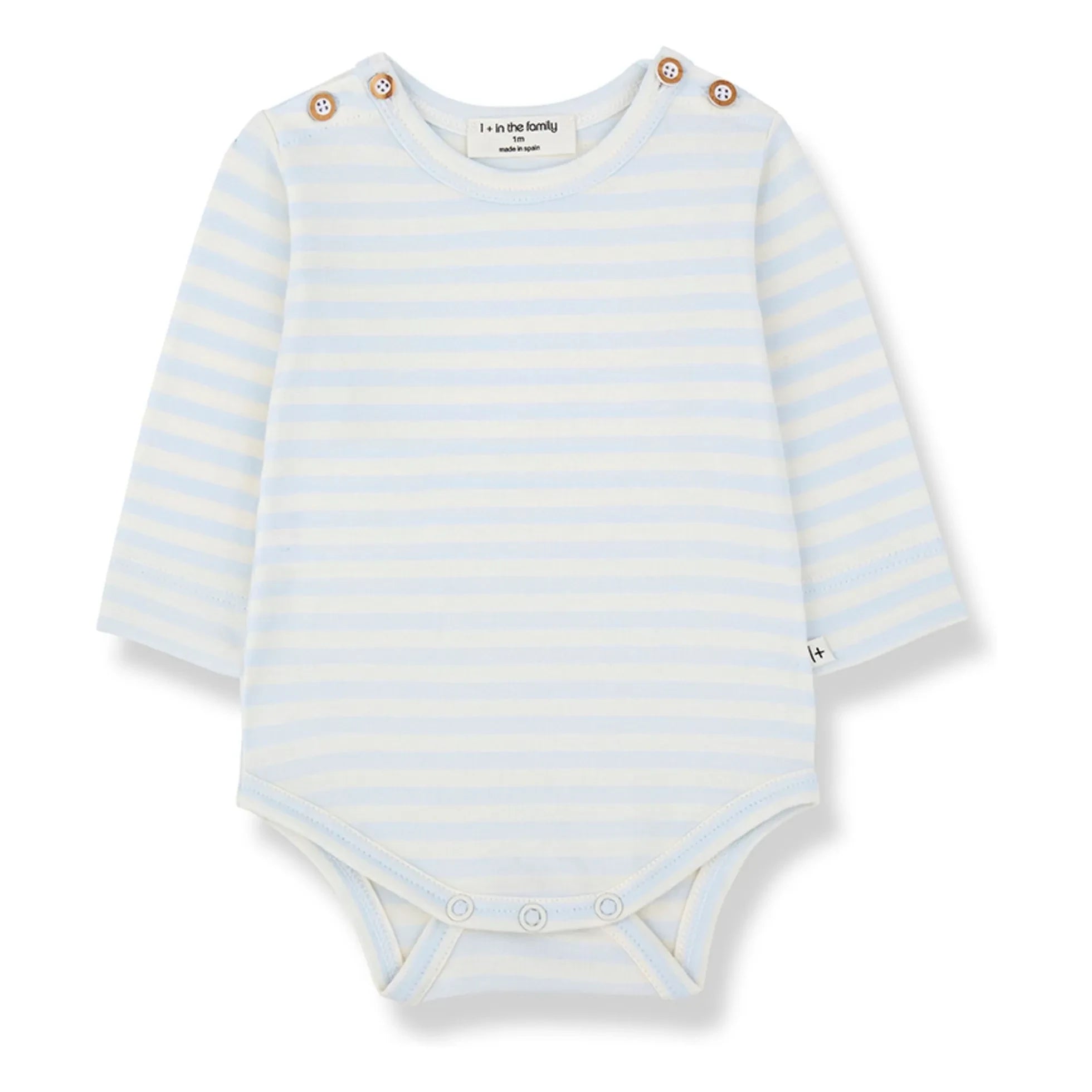 1+ in the family - Striped Biel bodysuit | Light Blue