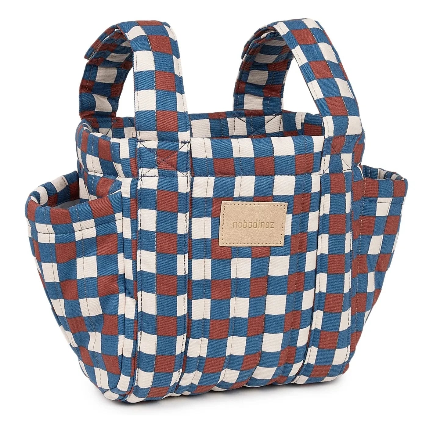 Nobodinoz - Hyde Park Mosaic Baby Stroller Organizer Bag | Blue