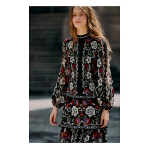 Farm Rio - Rococo Flowers Dress | Black