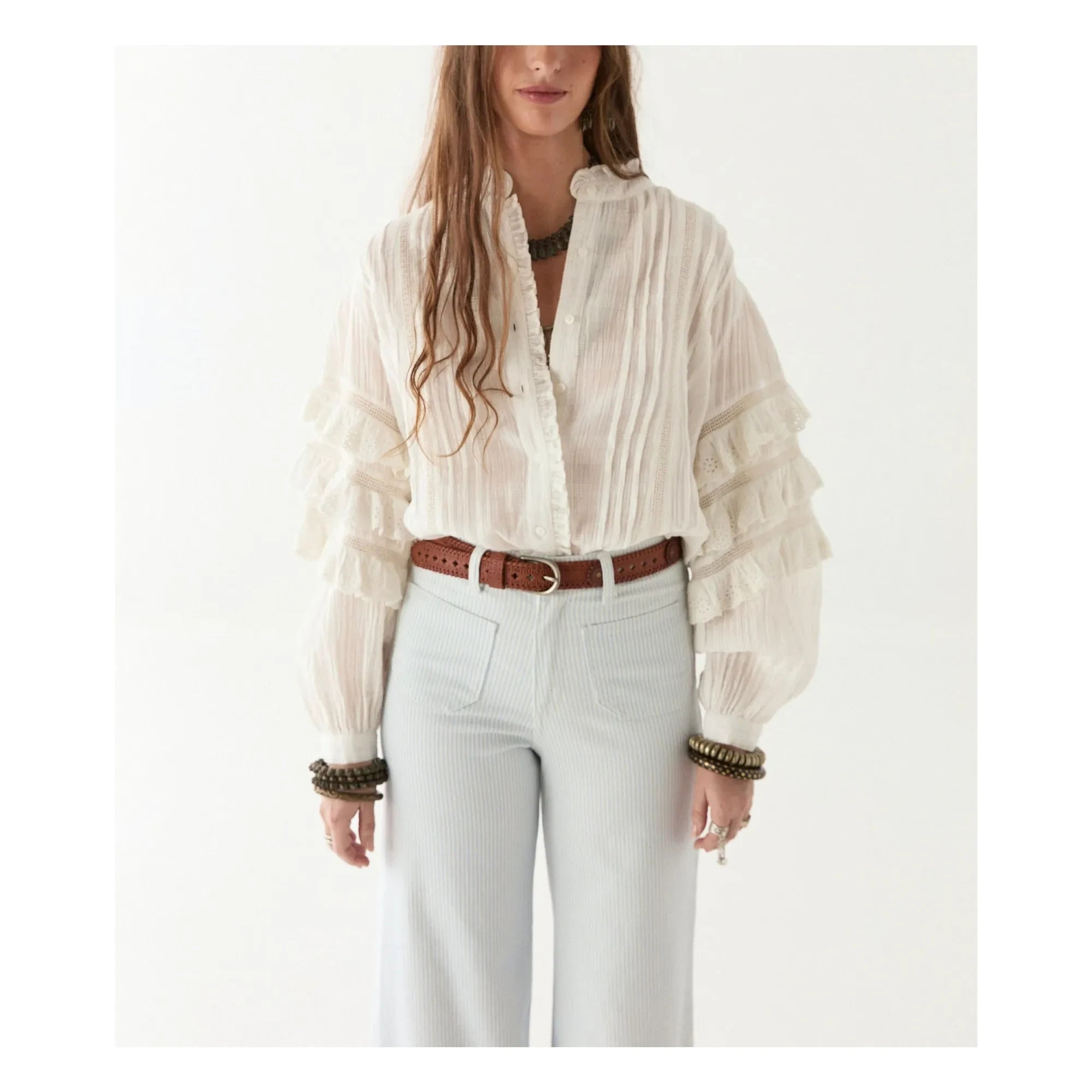 Maison Hotel - Cuba Embroidered Blouse | White