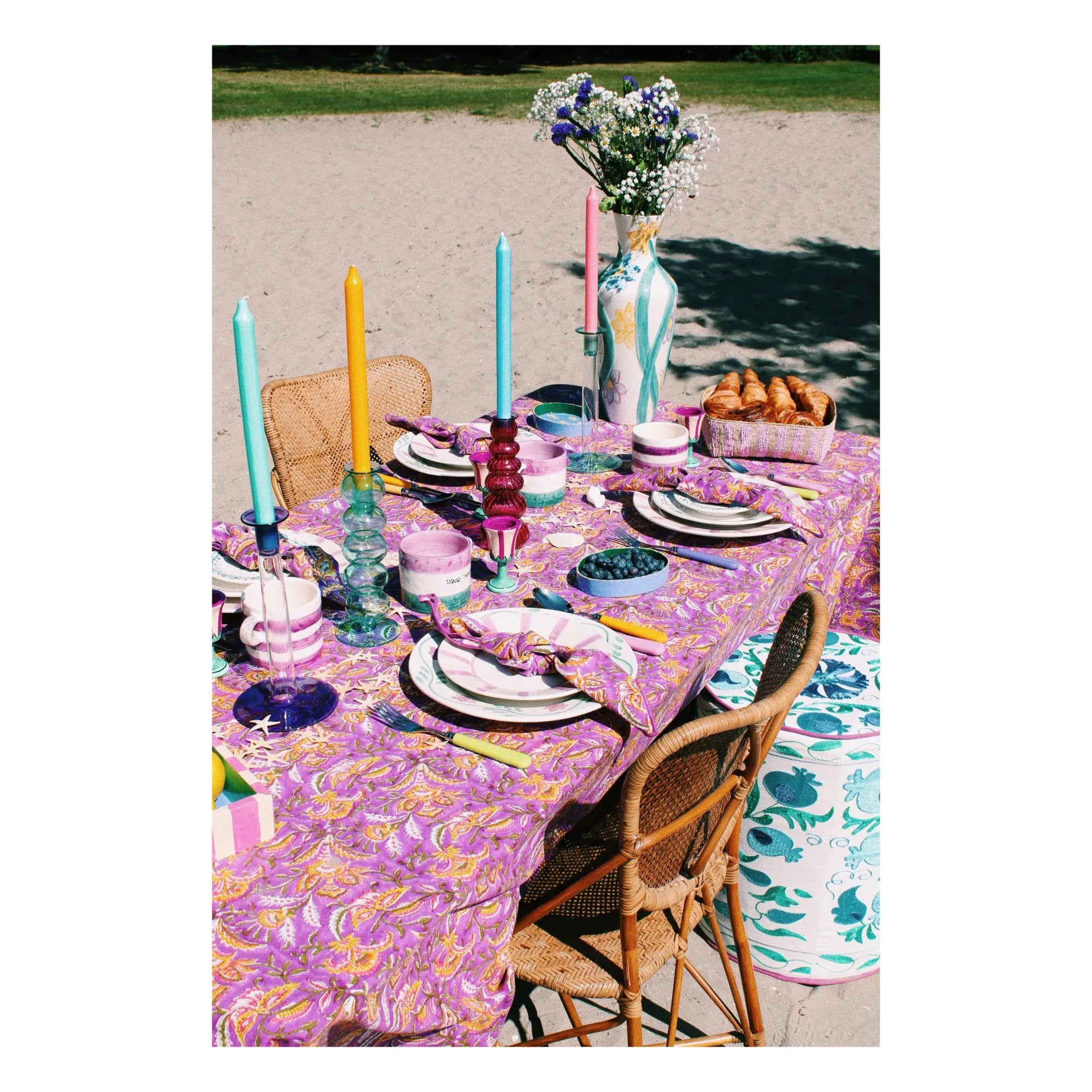 Anna + Nina - Arctic Candle Holder | Blue