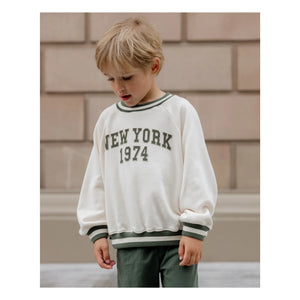 Rylee + Cru - Raglan Sweat New York Mini | Ivory
