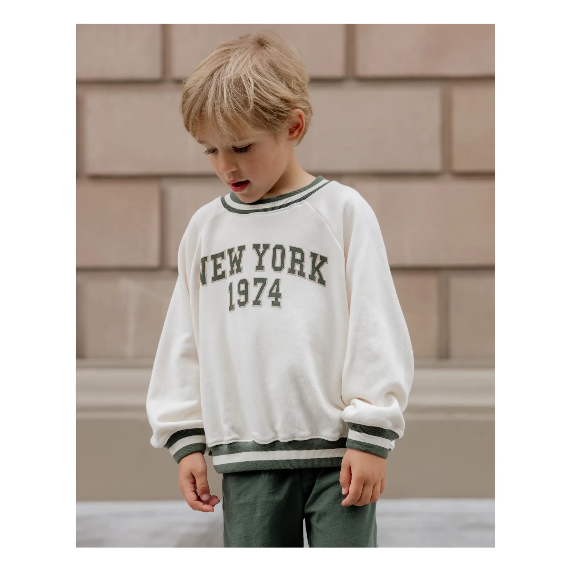 Rylee + Cru - Raglan Sweat New York Mini | Ivory