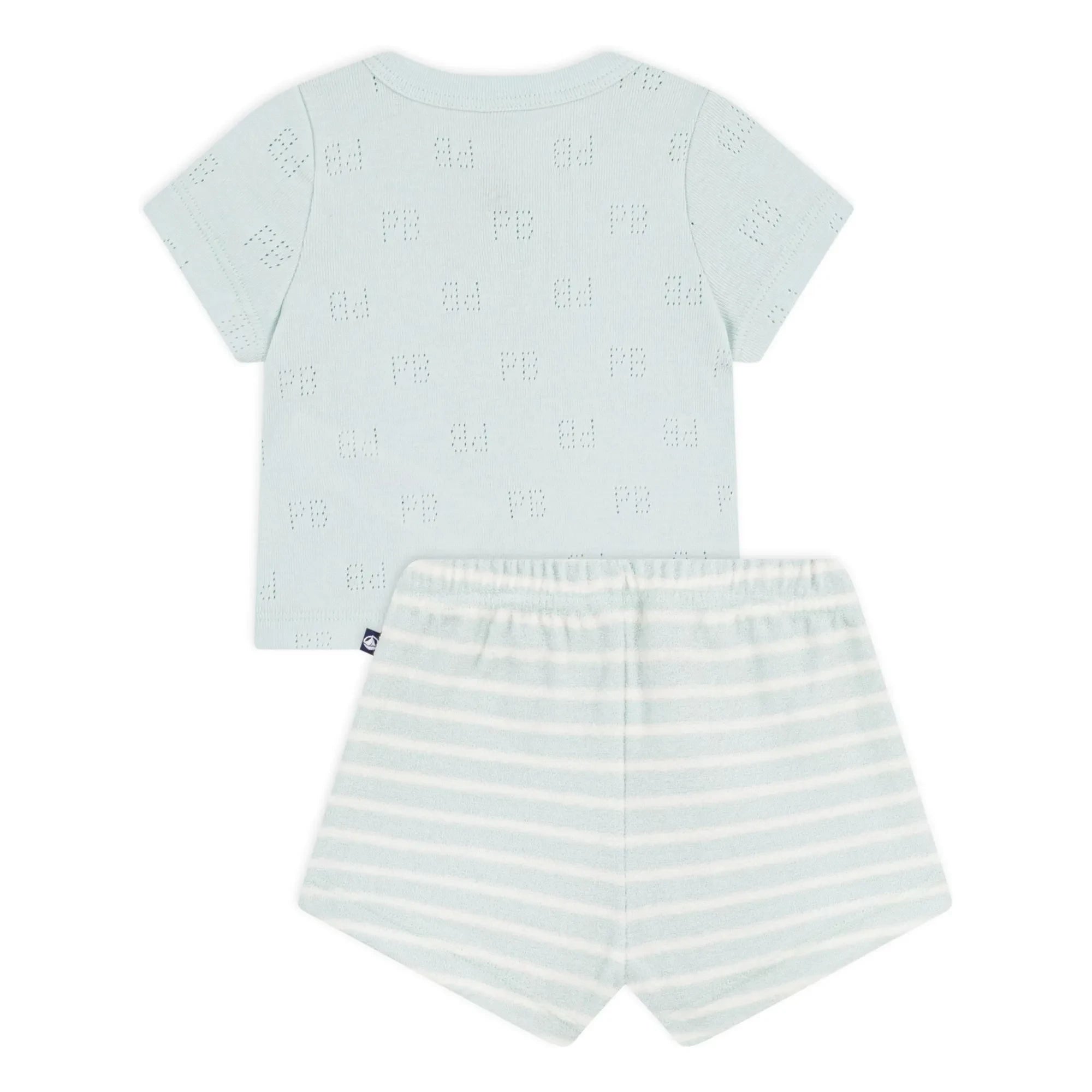 Petit Bateau - Organik Pamuklu Havlu Üst ve Şort Takımı | Turkuaz
