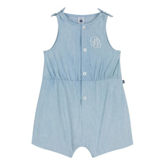Petit Bateau - Blue Chambray Tie Jumpsuit