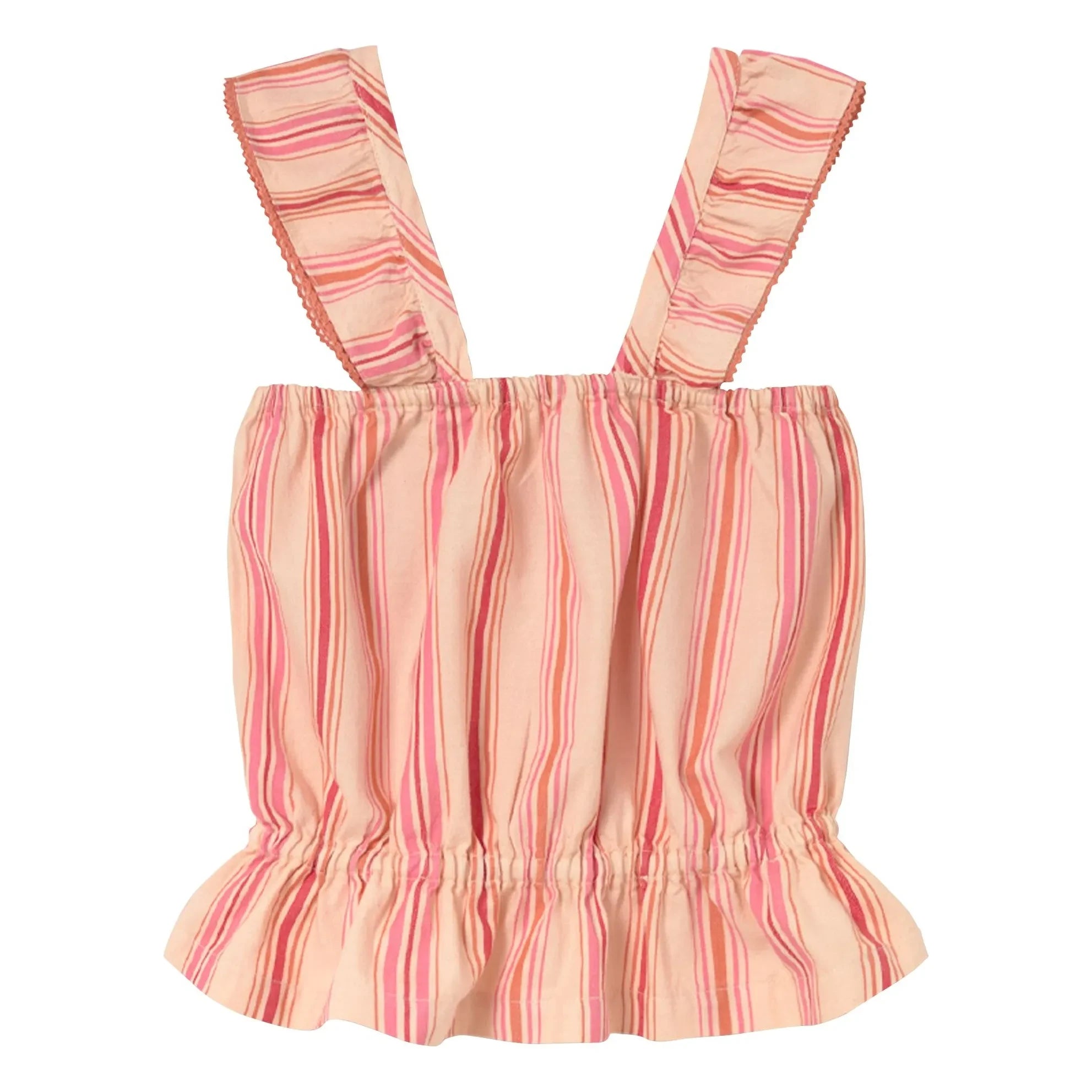 Cozmo - Ava Striped Organic Cotton Top | Pink
