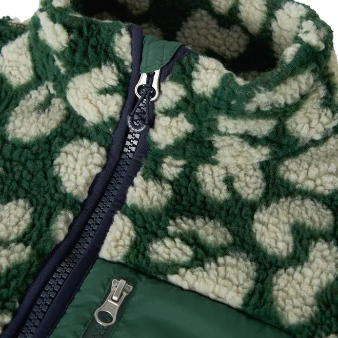 Liewood - Nelson Leopard Print Sherpa-Style Jacket Made from Recycled Fibers | Green