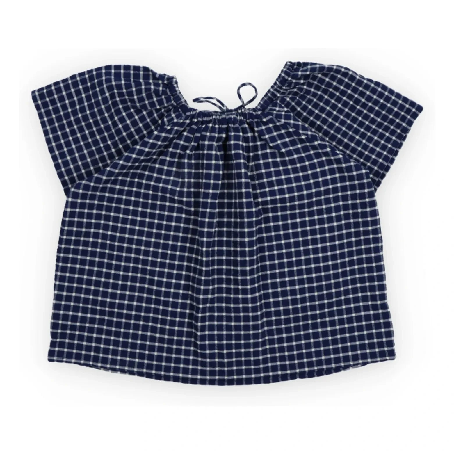 the new society - Blouse Jasmine Checkered | Dark Blue