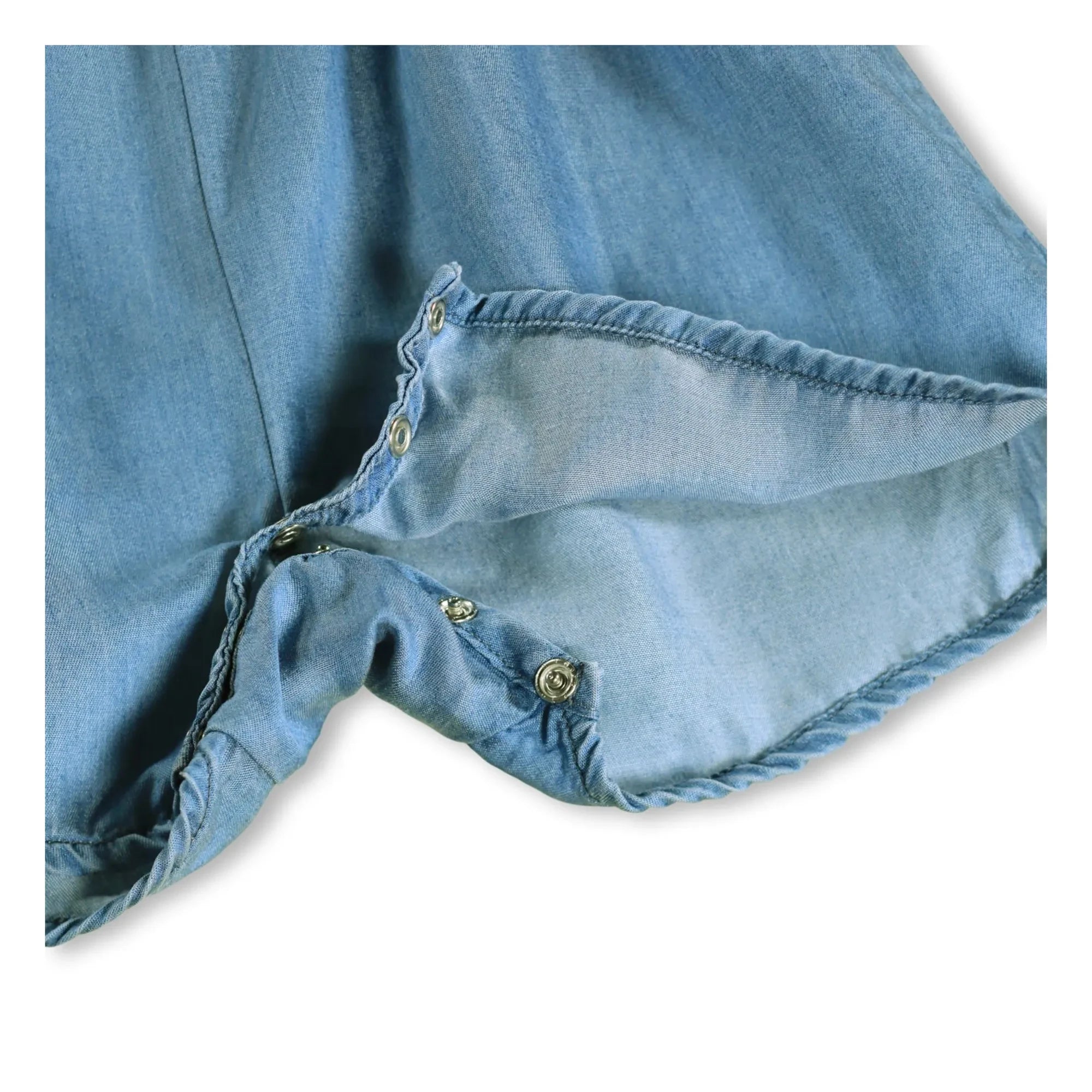 Molo - Fernanda Denim Ruffled Jumpsuit | Blue