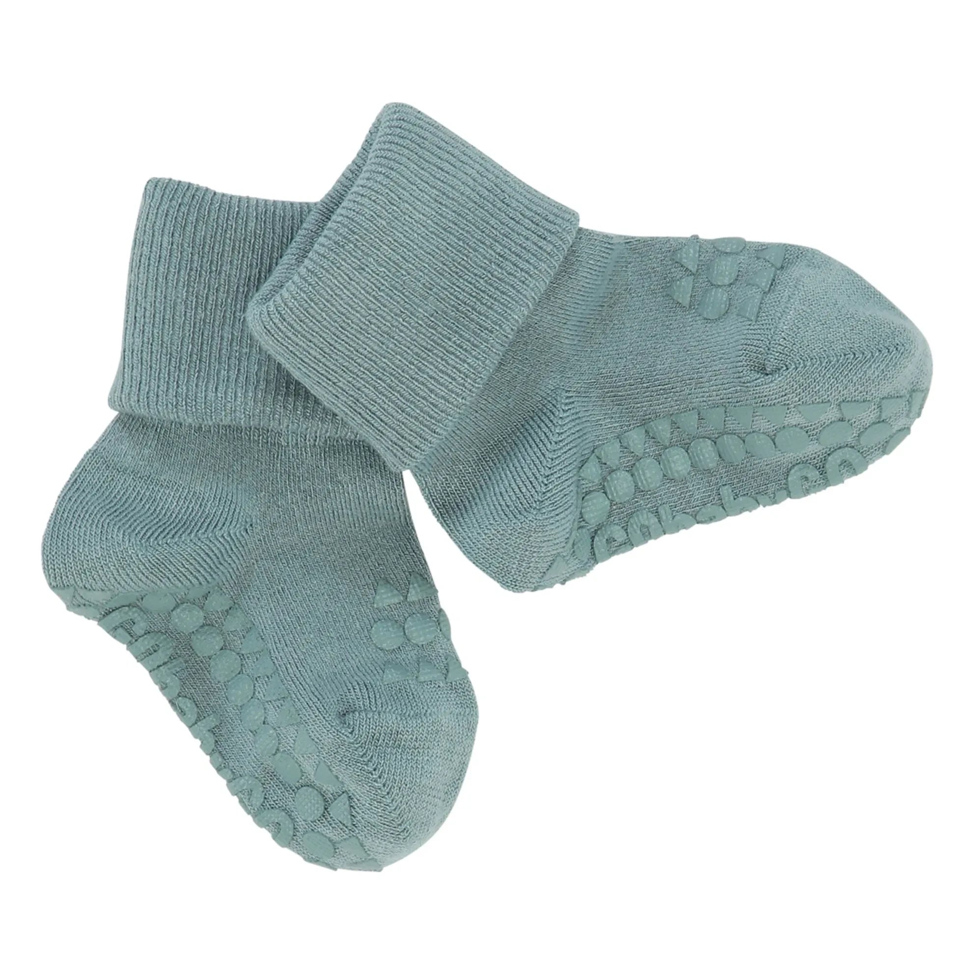 GOBABYGO - Combo Box 4 Non-slip Bamboo Socks | Blue