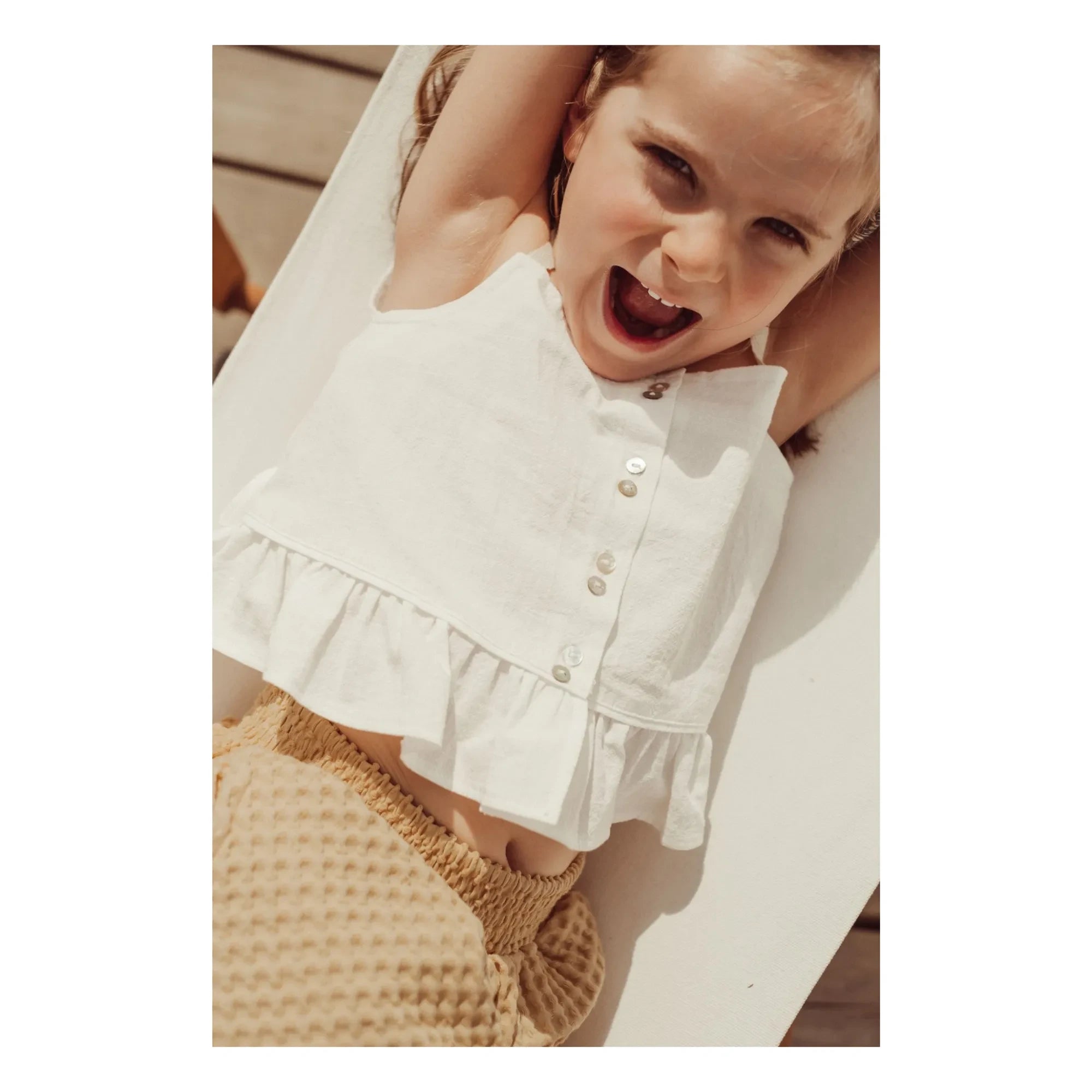 THE LiTTLE POETS - Rosalia Organic Cotton Crop Top | White