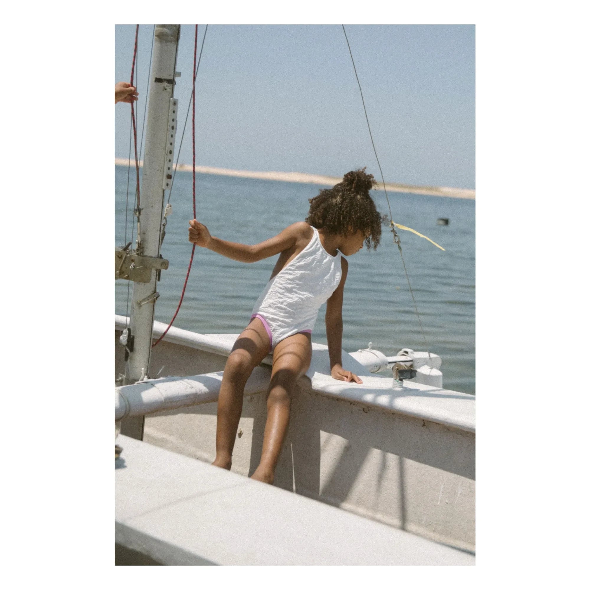 My First Cantê - Emma Wavy Textured Swimsuit | White