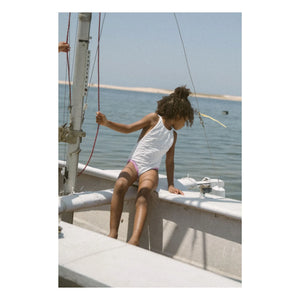 My First Cantê - Emma Wavy Textured Swimsuit | White