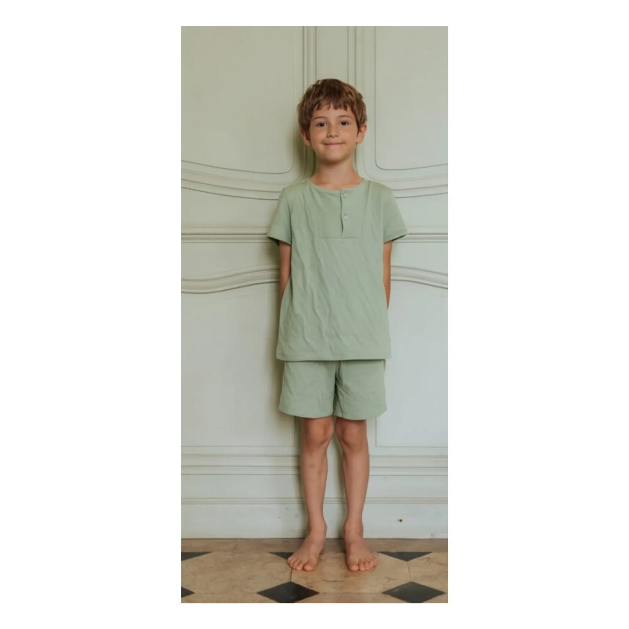 Risu Risu - Pyjamas Short Sonio Organik Cotton | Badem yeşili