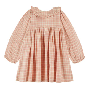 Emile et Ida - Light Pink Checked School Dress
