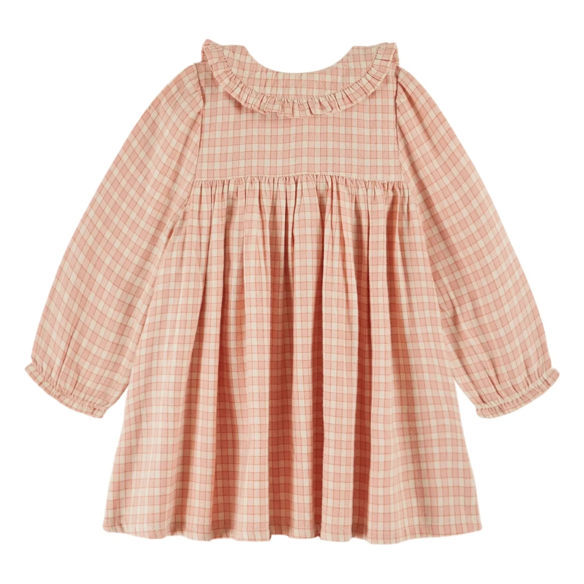Emile et Ida - Light Pink Checked School Dress