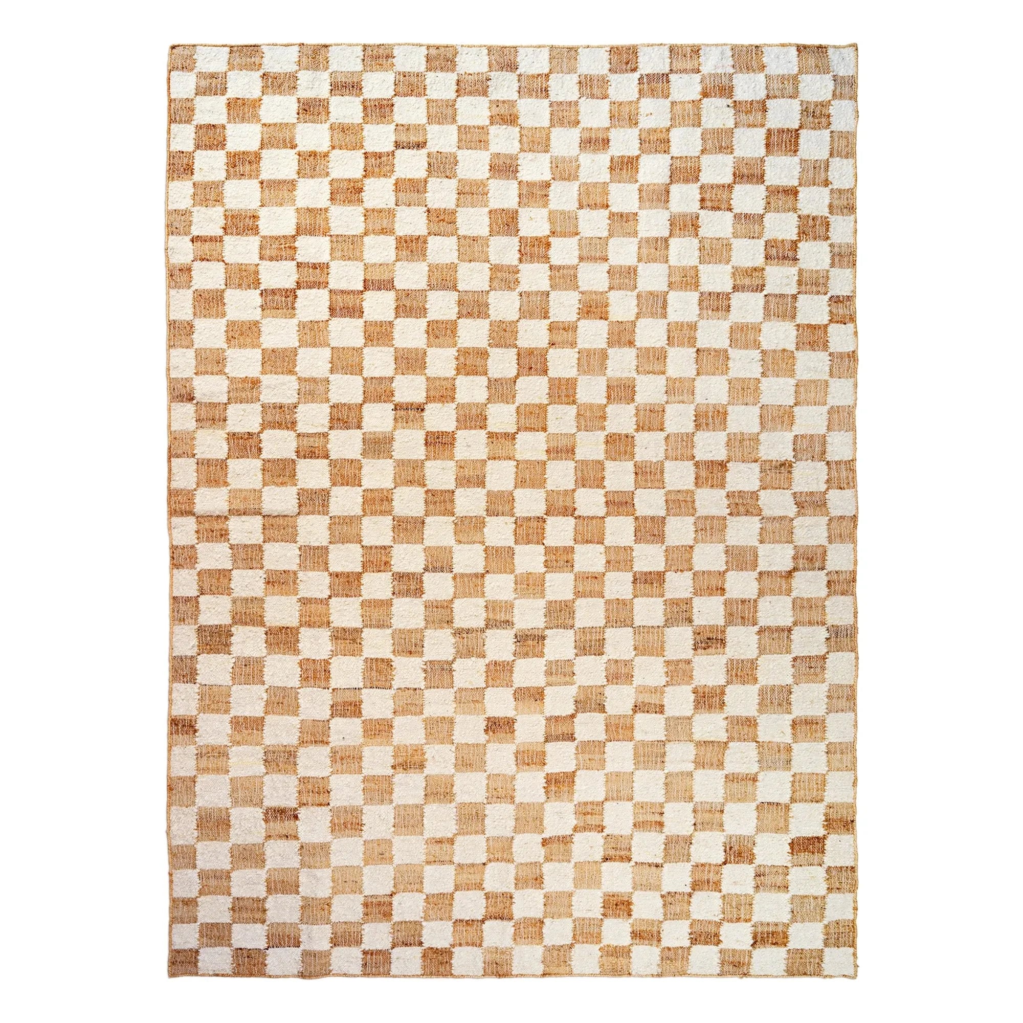Ferm Living - Checkered Wool and Jute Rugs | Cream