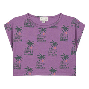 We Are Kids - Crop T-shirt Jodie Palm Organic Cotton | Purple