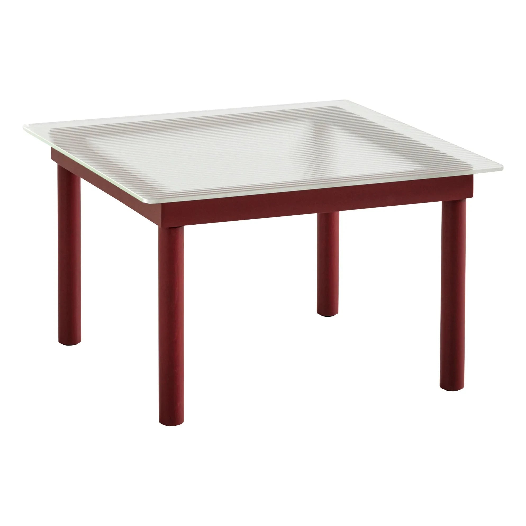 Hay - Kofi Glass Side Table, Oak Base | Red