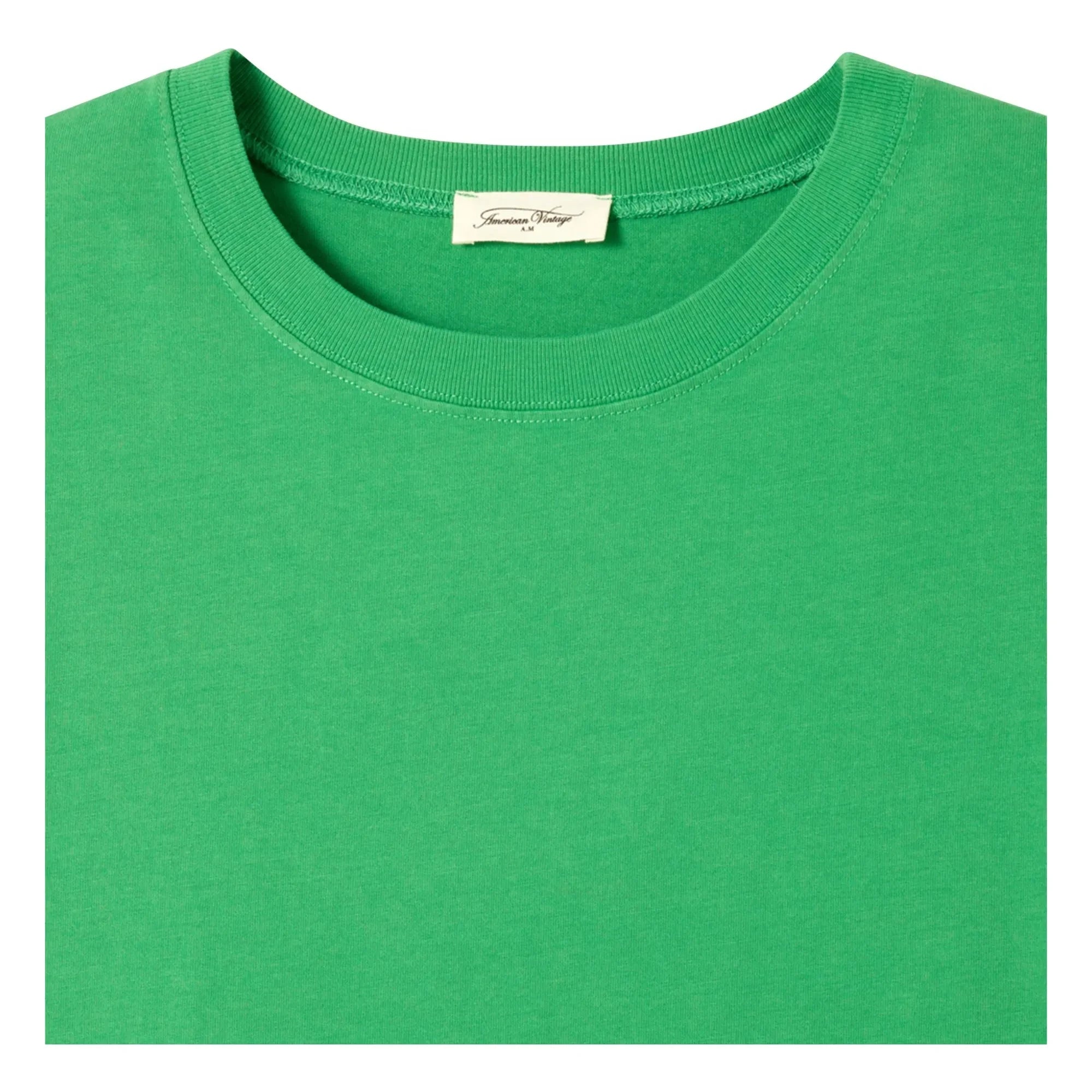 American Vintage - Fizvalley Cotton T-Shirt | Green Palmier