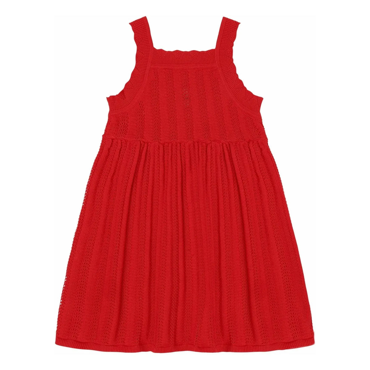 FUB - Organic Cotton Fine Knit Summer Dress | Red
