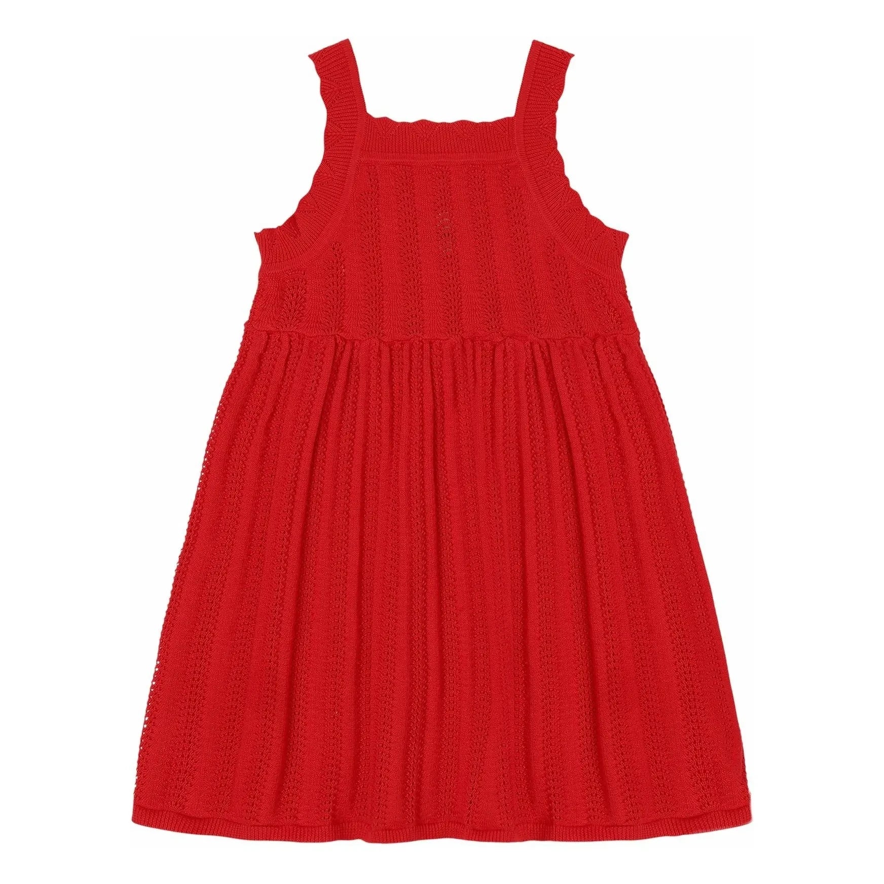 FUB - Organic Cotton Fine Knit Summer Dress | Red