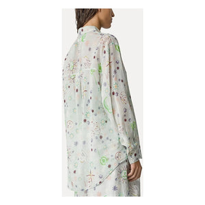 Forte Forte - Love Alchemy" Cotton and Silk Voile Oversized Shirt | Light Blue